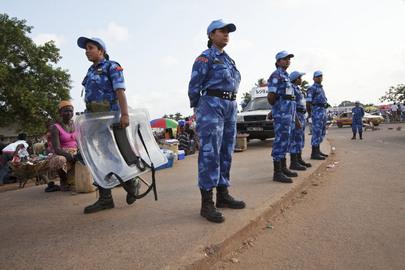 UNMIL – obserwacja przebiegu referendum przez indyjskich funkcjonariuszy policji, 23 sierpnia 2011 r.