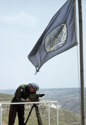 Punkt obserwacyjny UNTSO na Wzgórzach Golan, 25 kwietnia 1973 r.