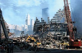 strefa ''Ground Zero'' po zamachu na WTC, Nowy Jork, wrzesień 2001 r. (Photo: UN / Eskinder Debebe)